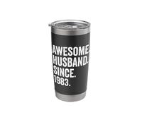 Awesome Husband Since 1983 43rd Wedding Anniversary 43 Years Stainless Steel Insulated Tumbler