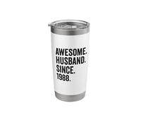 Awesome Husband Since 1988 38th Wedding Anniversary 38 Years Stainless Steel Insulated Tumbler
