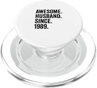 Awesome Husband Since 1989 37th wedding anniversary 37 years PopSockets PopGrip for MagSafe