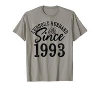 Awesome Husband Since 1993 Anniversary From Wife Funny Him T-Shirt