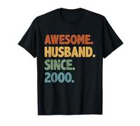 Awesome Husband Since 2000 Retro 26th Wedding Anniversary T-Shirt