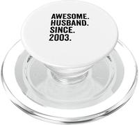 Awesome Husband Since 2003 23rd wedding anniversary 23 years PopSockets PopGrip for MagSafe