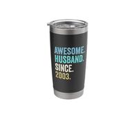 Awesome Husband Since 2003 23rd Wedding Anniversary 23 Years Stainless Steel Insulated Tumbler