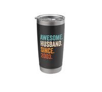 Awesome Husband Since 2003 23rd Wedding Anniversary 23 Years Stainless Steel Insulated Tumbler