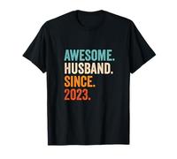Awesome Husband Since 2023 2nd wedding anniversary 2 years T-Shirt