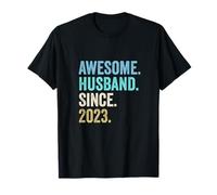 Awesome Husband Since 2023 2nd wedding anniversary 2 years T-Shirt