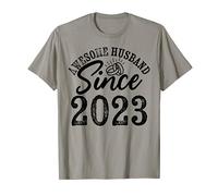 Awesome Husband Since 2023 Anniversary From Wife Funny Him T-Shirt