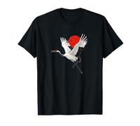 Awesome Japanese Flag and Crane for Animals and Cranes Fans T-Shirt