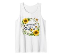 Awesome Like A Sunflower Inspirational Floral Theme Tank Top