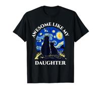 Awesome Like My Daughter Cute Cats Starry Night Father's Day Value Graphic T-Shirt