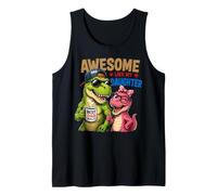 Awesome Like My Daughter Dinosaur Dad Tank Top