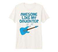 Awesome Like My Daughter, Father's Day Dad Electric Guitar Premium T-Shirt