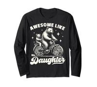 Awesome Like My Daughter Funny Bear Dad Father's Day Long Sleeve T-Shirt