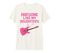 Awesome Like My Daughters, Father's Day Dad Guitar (Pink) Premium T-Shirt