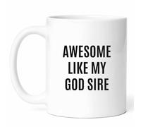 Awesome Like My God Sire Mug - Coffee Cup - Family Funny Gift from Friends - Super Godparent Tea Mugs -11Oz Drinking Cups for Godchildren, Birthday, Him, Her, S Day, Reunion, Bonus Stepparent