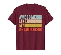 Awesome Like My Grandkids T-Shirt, Men, Burgundy, Medium