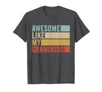 Awesome Like My Grandkids T-Shirt, Men, Dark Heather Grey, Small