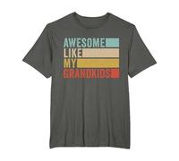 Awesome Like My Grandkids T-Shirt, Men's Big and Tall, Asphalt Grey, 5X Tall