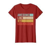 Awesome Like My Grandkids T-Shirt, Women, Cranberry Red, Large