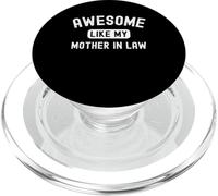 Awesome like my mother-in-law funny cute sarcastic relative PopSockets PopGrip for MagSafe