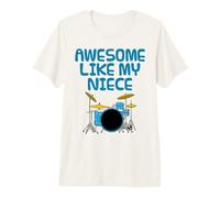 Awesome Like My Niece, Fathers Day Uncle Drummer Musician Premium T-Shirt