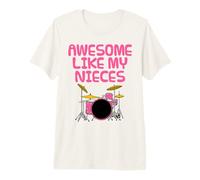 Awesome Like My Nieces, Auntie Uncle Drummer Musician Premium T-Shirt