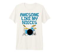 Awesome Like My Nieces, Fathers Day Uncle Drummer Musician Premium T-Shirt