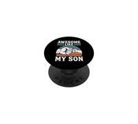 Awesome Like My Son Funny Proud Dad Design PopSockets Adhesive PopGrip