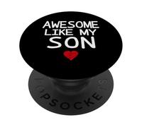 Awesome Like My Son Heart Graphic for Valentine Season PopSockets Adhesive PopGrip
