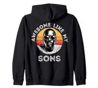 Awesome Like My Sons Black Dad's Birthday Gifts Father's Day Zip Hoodie