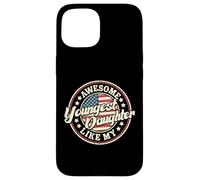 Awesome Like My Youngest Daughter Funny Vintage Dad Mom Case for iPhone 15