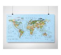 Awesome Maps Surftrip Best Surf Beaches Of The World Original Colored Edition Map One Size