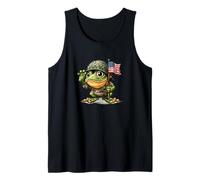 Awesome Military Frog Costume for Saluting Lovers Tank Top