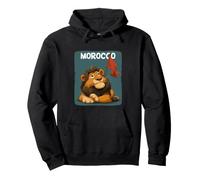 Awesome Morocco Lion Costume with Flag Pullover Hoodie