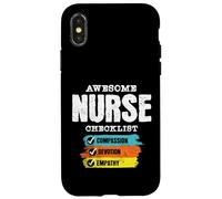 Awesome Nurse Checklist Compassion Devotion Empathy Case for iPhone X/XS
