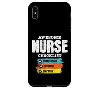 Awesome Nurse Checklist Compassion Devotion Empathy Case for iPhone XS Max