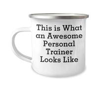 Awesome Personal Trainer Gifts for Birthday, Camping Mug with Funny Quote - Gifts from Friends for Personal Trainers, Men, Women, and Family