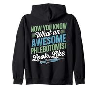 Awesome Phlebotomist Med Tech Coworker Blood Draw Tech Zip Hoodie