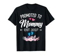 Awesome Promoted to Mommy 2027 It's A Boy Pregnancy Reveal Value Graphic T-Shirt