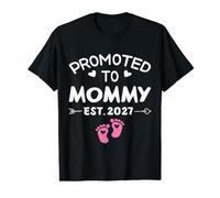 Awesome Promoted to Mommy 2027 It's A Girl Pregnancy Reveal Value Graphic T-Shirt