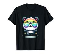 Awesome Rainbow Panda Sunglasses Head Cute Panda T-Shirt
