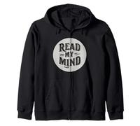Awesome Read my Mind Stamp Look Zip Hoodie