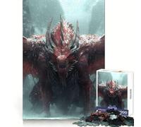Awesome Red Dragon Art 1000 Piece Jigsaw Puzzles for Adults Jigsaw Smart Challenge Calm Downtime Fine Lock Unique Gift (38x26cm)