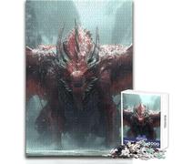 Awesome Red Dragon Art Jigsaw Puzzles 1000 Pieces Cognitive Development Fun Game Special Thoughtful Celebration Present Size 38x52cm