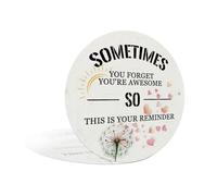 "Awesome Reminder" Metal Cheerful Aluminum Sign Wall Decor for Office, Study Room, Classroom, Gym, Studio, Dorm - 8x8 Inches Motivational-Themed Wall Decor (25283)