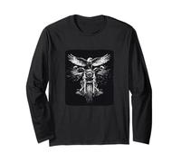 Awesome Road Trip Look with This Cool Motorcycle Eagle Long Sleeve T-Shirt
