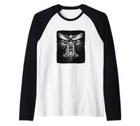 Awesome Road Trip Look with This Cool Motorcycle Eagle Raglan Baseball Tee