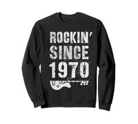 Awesome ROCKIN' SINCE 1970 Legendary Rockstar 55th Birthday Sweatshirt