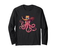 Awesome Rodeo Octopus Costume for Cowboy Hat Lovers Long Sleeve T-Shirt
