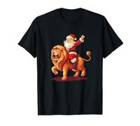 Awesome Santa Claus and His Festive Lion Journey T-Shirt